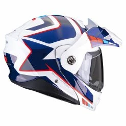 Cheap ???? Plastic Scorpion Adx-2 Camino Modular Helmet White Blue Red ???? -Scorpion Shop scorpion adx2 camino biancoblurosso 3