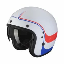 Wholesale ???? Custom Scorpion Belfast Evo Soul Helmet White Blue Red ✨