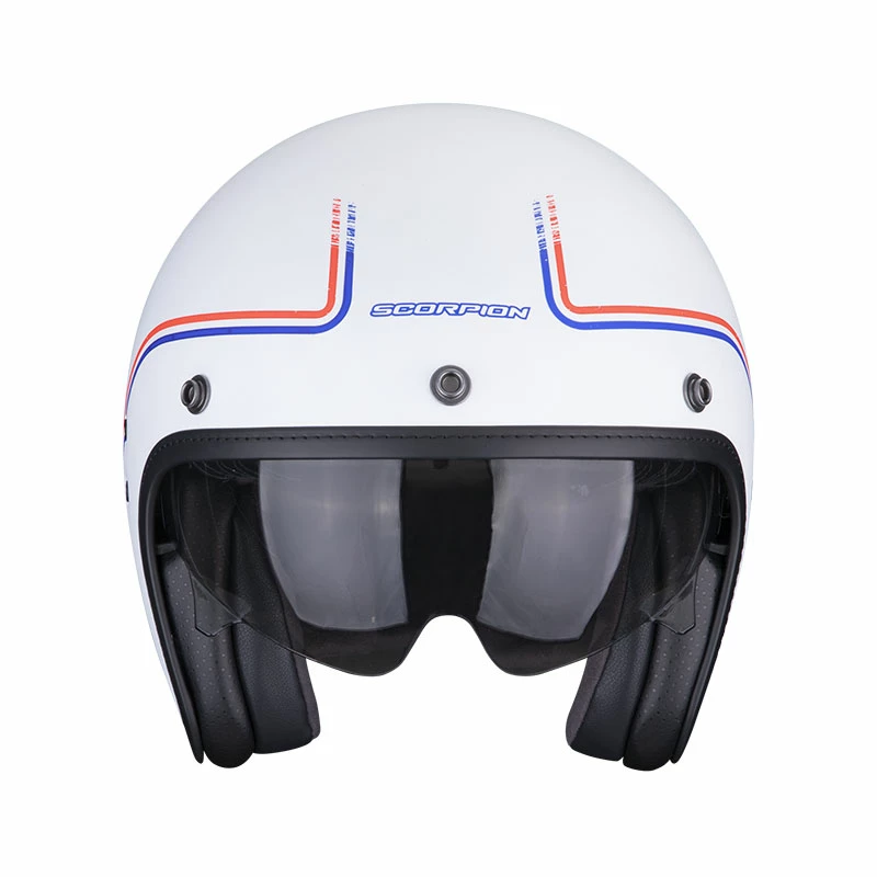 Wholesale ???? Custom Scorpion Belfast Evo Soul Helmet White Blue Red ✨ 4 Wholesale ???? Custom Scorpion Belfast Evo Soul Helmet White Blue Red ✨ - Image 2
