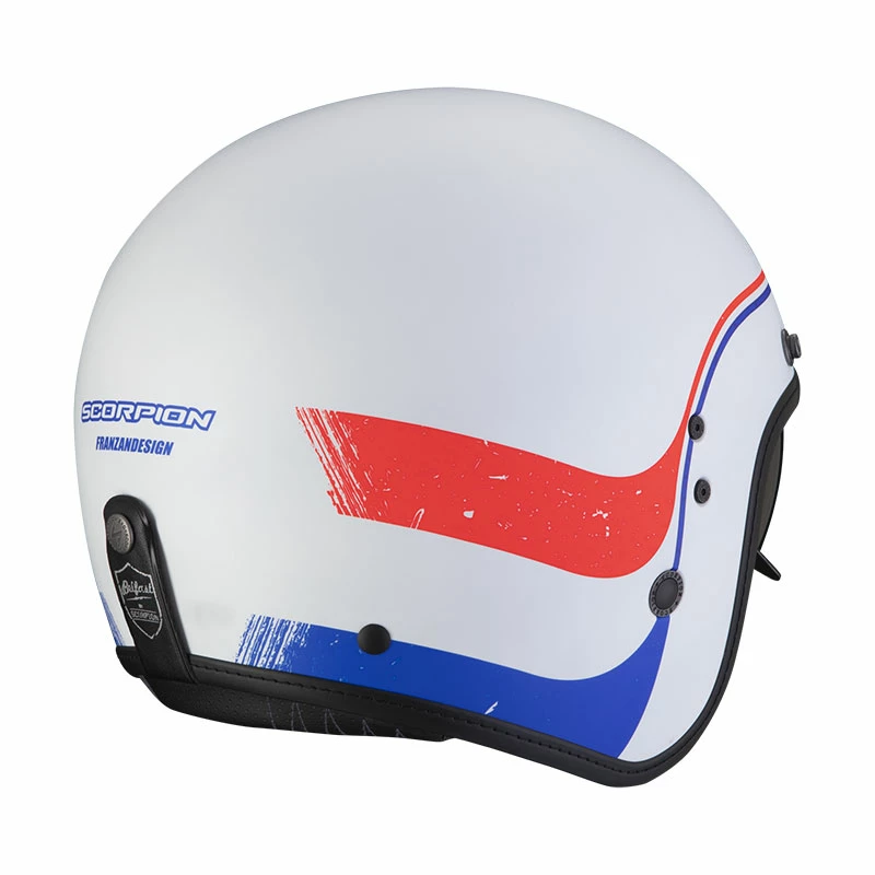 Wholesale ???? Custom Scorpion Belfast Evo Soul Helmet White Blue Red ✨ 5 Wholesale ???? Custom Scorpion Belfast Evo Soul Helmet White Blue Red ✨ - Image 3