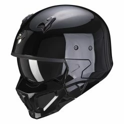 Cheap ???? Removable Chin Scorpion Covert X Solid Helmet Black ????