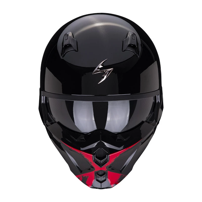 Deals ???? Removable Chin Scorpion Covert X Tanker Helmet Black Red ???? 4 Deals ???? Removable Chin Scorpion Covert X Tanker Helmet Black Red ???? - Image 2