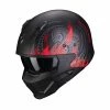 Buy ⭐ Removable Chin Scorpion Covert X Tattoo Helmet Black Matt Red ???? -Scorpion Shop scorpion covertx tattoo rosso