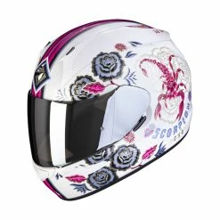 Deals ???? Plastic Scorpion Exo 390 Chica 2 Helmet White Pink ✨