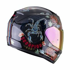 Flash Sale ???? Plastic Scorpion Exo 390 Chica 2 Helmet Black Blue Red ???? -Scorpion Shop scorpion exo390 air chica2 blurosso 3
