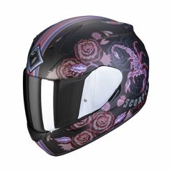 Cheap ???? Plastic Scorpion Exo 390 Chica 2 Helmet Black Matt Pink ❤️