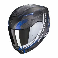 Hot Sale ???? Plastic Scorpion Exo 391 Haut Helmet Black Matt Blue ✔️