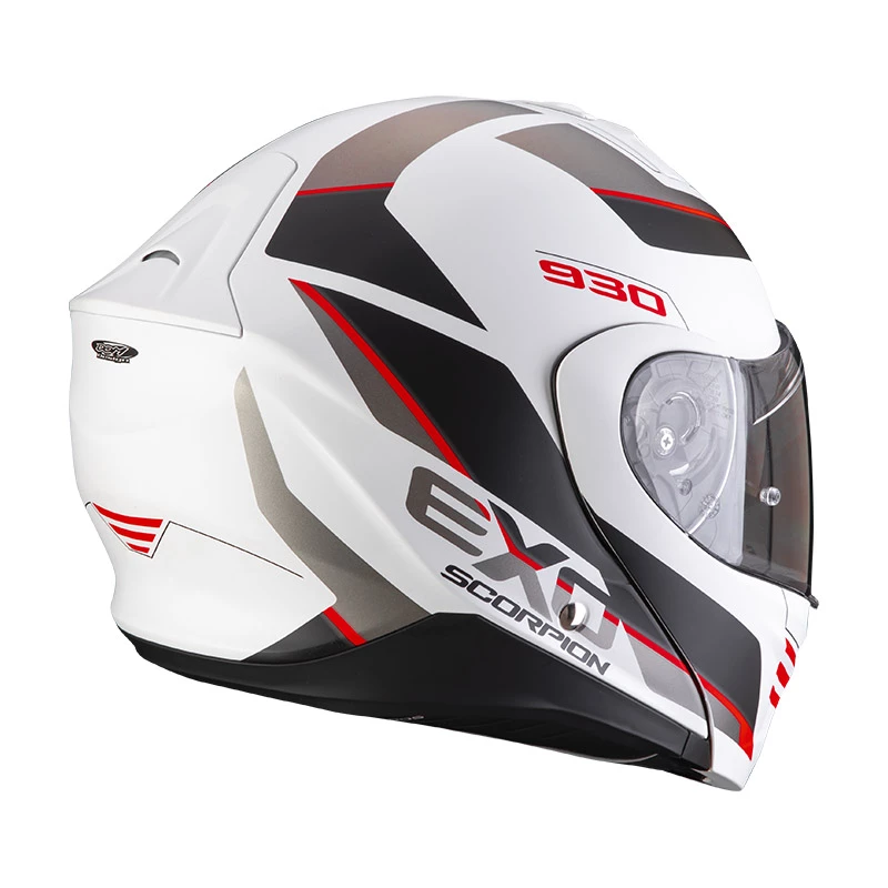 Deals ???? Plastic Scorpion Exo 930 Navig Modular Helmet White Red ???? 5 Deals ???? Plastic Scorpion Exo 930 Navig Modular Helmet White Red ???? - Image 3