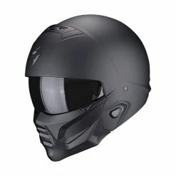 Flash Sale ???? Removable Chin Scorpion Exo Combat 2 Solid Helmet Black Matt ????