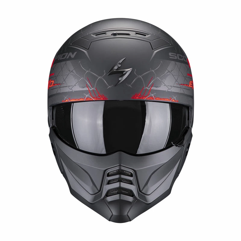 Discount ???? Removable Chin Scorpion Exo Combat 2 Xenon Helmet Black Matt Red ???? 4 Discount ???? Removable Chin Scorpion Exo Combat 2 Xenon Helmet Black Matt Red ???? - Image 2