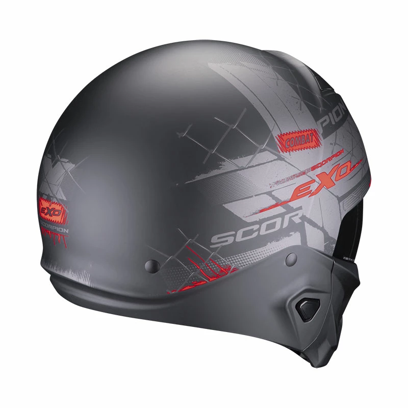 Discount ???? Removable Chin Scorpion Exo Combat 2 Xenon Helmet Black Matt Red ???? 5 Discount ???? Removable Chin Scorpion Exo Combat 2 Xenon Helmet Black Matt Red ???? - Image 3