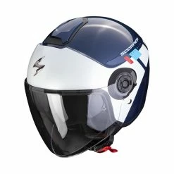 Best Pirce ???? Plastic Scorpion Exo City 2 Mall Helmet Blue White Red ????