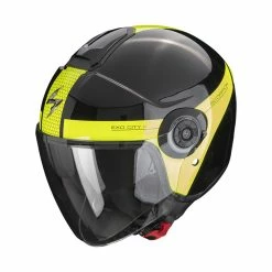 Discount ???? Plastic Scorpion Exo City 2 Short Helmet Black Yellow ????