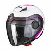Budget ???? Plastic Scorpion Exo City Roll Helmet White Pink ✨ -Scorpion Shop scorpion exocity roll rosa