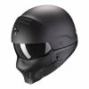 Cheap ???? Removable Chin Scorpion Exo Combat Evo Solid Helmet Black Matt ⌛