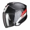 Promo ???? Fiber Scorpion Exo S1 Cross Ville Helmet Black Red ✔️