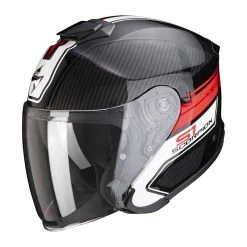 Promo ???? Fiber Scorpion Exo S1 Cross Ville Helmet Black Red ✔️