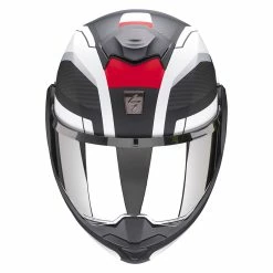 Best Pirce ???? Plastic Scorpion Exo Tech Trap Modular Helmet Black Red ???? -Scorpion Shop scorpion exotech trap rosso 2